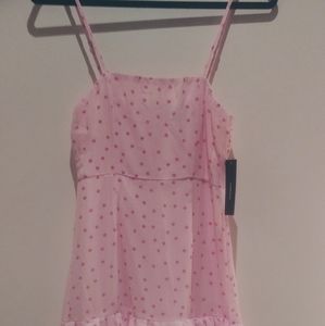 Lulus Pink Polka Dot Dress XS